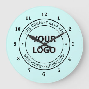 Custom Logo Business Name Promotional Office Large Clock