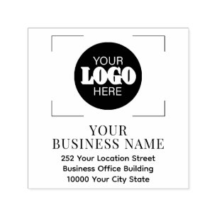 Custom LOGO business name return address Self-inking Stamp