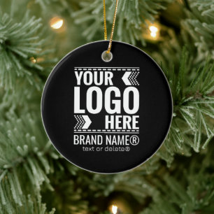 Custom Logo, Business or Brand Logo Personalized Ceramic Tree Decoration