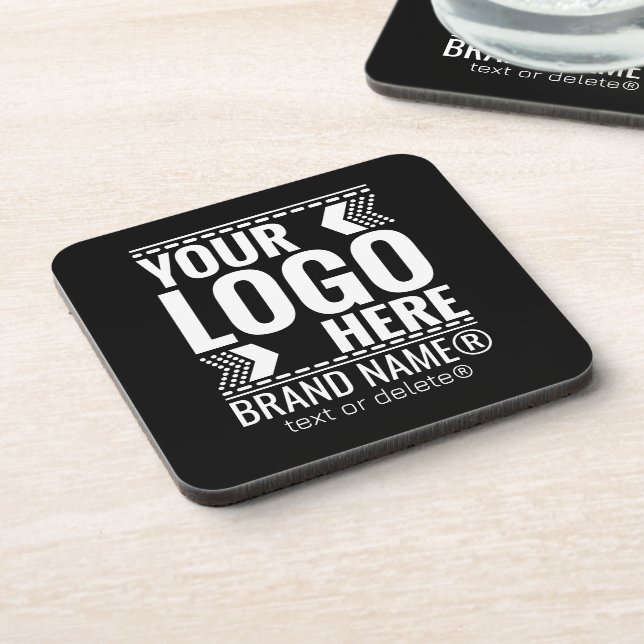Custom Logo, Business or Brand Logo Personalized  Coaster (Left Side)