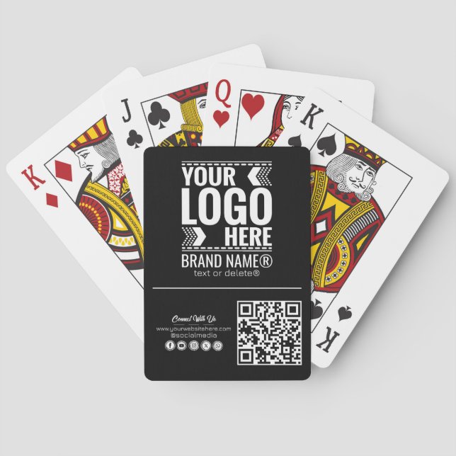 Custom Logo, Business or Brand Logo Personalized  Playing Cards (Back)