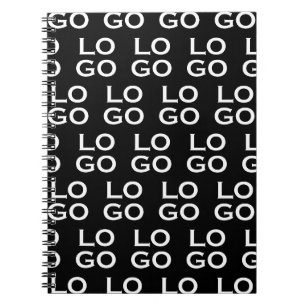 Custom Logo Business or Company on Black Notebook