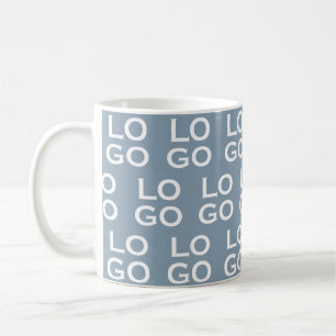 Custom Logo Business or Company on Light Blue Coffee Mug