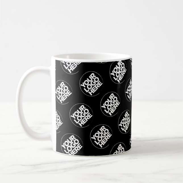 Custom logo business pattern employee coffee mug (Left)