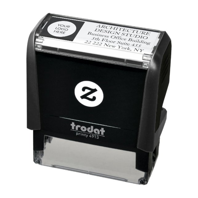 Custom logo business professional return address self-inking stamp (Product)