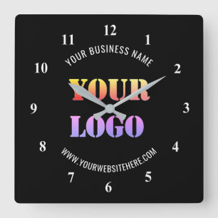 Custom Logo Business Promotional Personalised Your Square Wall Clock
