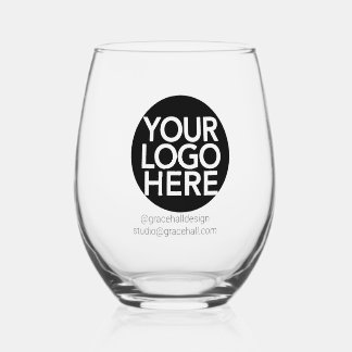 Custom Logo Business Promotional Stemless Wine Gla Glass