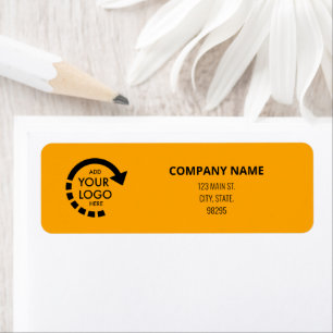Custom Logo Business Return Address Retro Gold