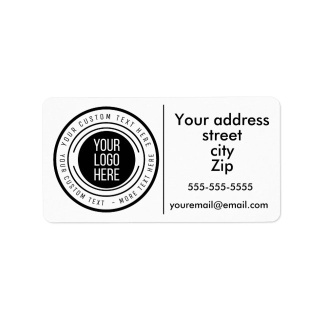 Custom logo business return shipping label (Front)