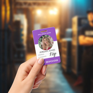 custom logo business staff Photo ID Security ID Ba Badge