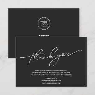 Custom Logo Business Thank You Card