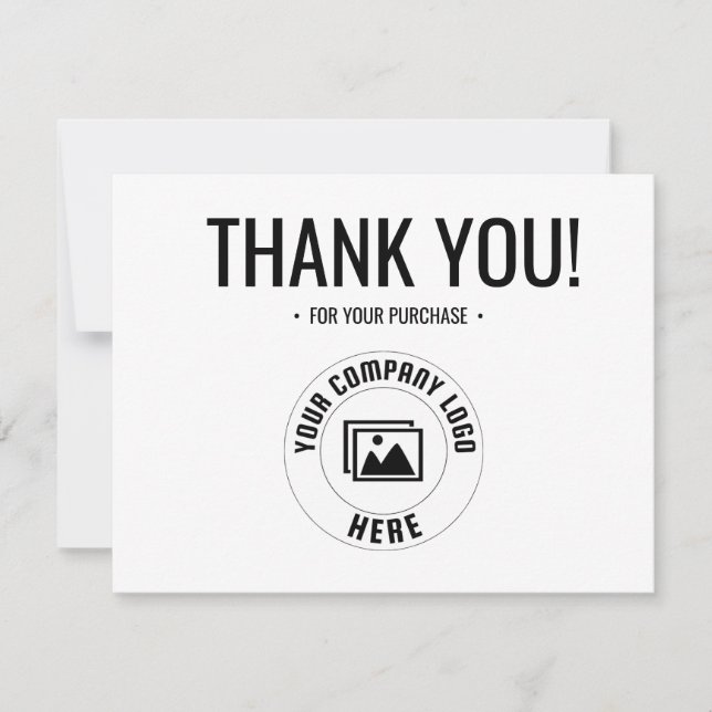 Custom Logo Business Thank You Card TC1 (Front)