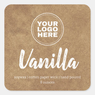 Custom Logo Candle Label Kraft Background Sticker