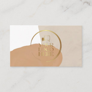 Custom Logo Circle Handmade Jewellery Pampas Sand Business Card