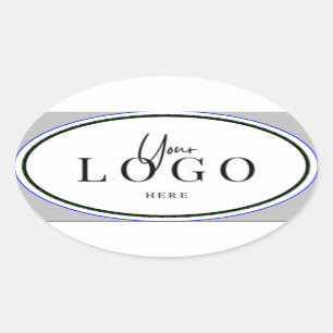 Custom logo classic oval sticker