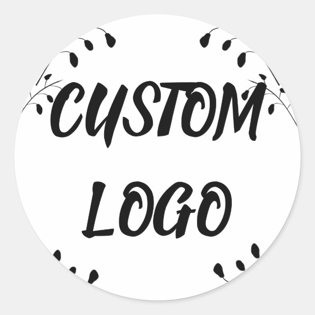 Custom Logo Classic Round Sticker (Front)