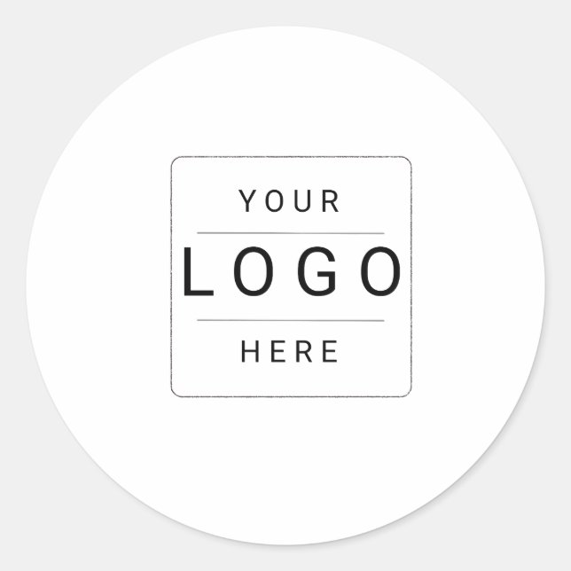 Custom Logo Classic Round Sticker (Front)