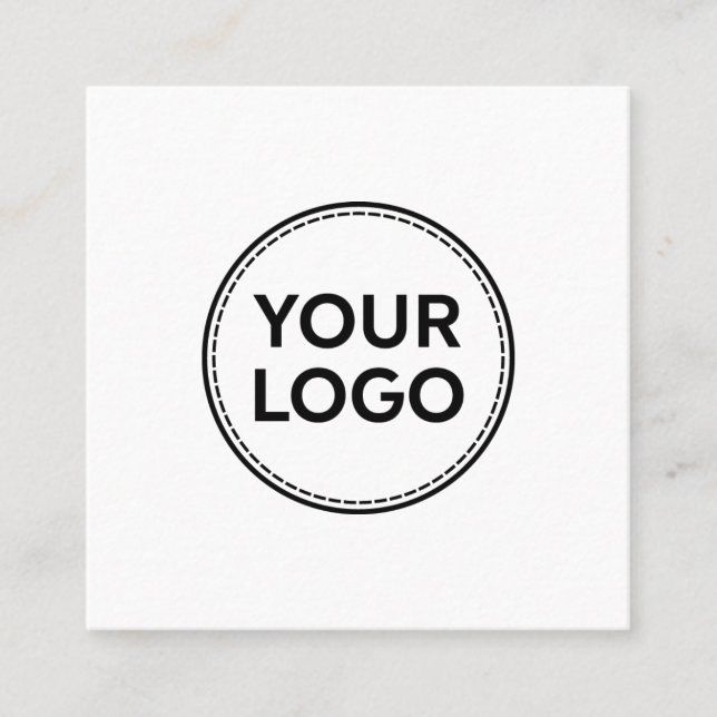 Custom Logo Clean and Simple Square Business Card (Front)