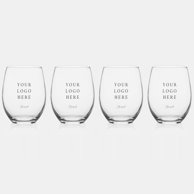 Custom Logo Client Gift Wine Glasses Drinkware Set (Front)