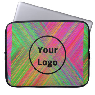 Custom logo colorful lines laptop sleeve