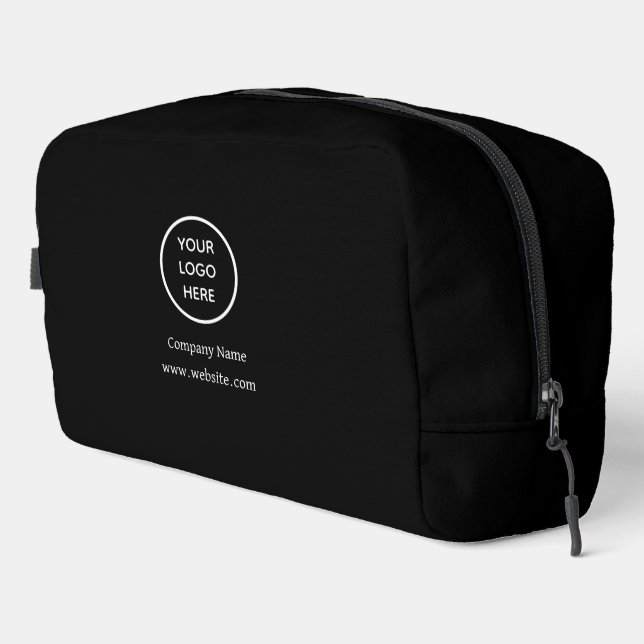 Custom Logo Company Black Business Corporate Dopp Kit (Right Corner)