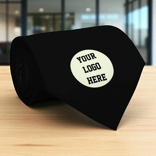 Custom Logo Company Black Business Corporate Tie (Creator Uploaded)
