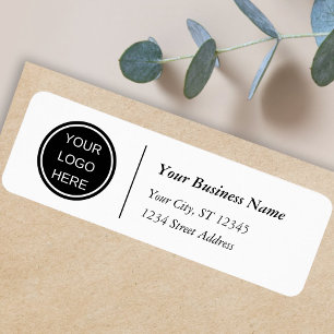 Custom Logo Company Black & White Mailing Address 