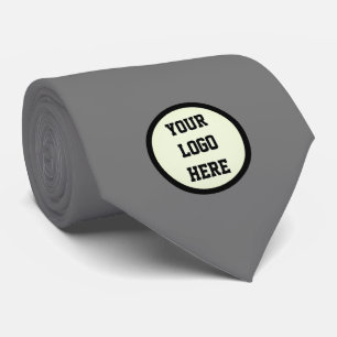 Custom Logo Company Grey Business Corporate Tie