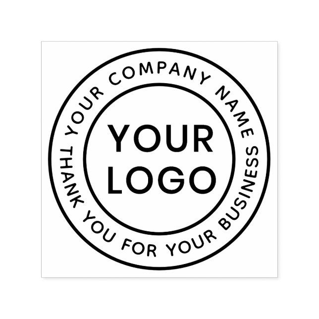 Custom logo company name business thank you self-inking stamp (Design)