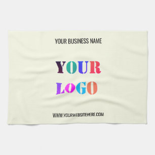 Custom Logo Company Name Promotional Personalised Tea Towel
