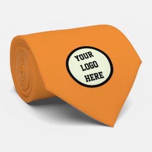 Custom Logo Company Orange Business Corporate Tie