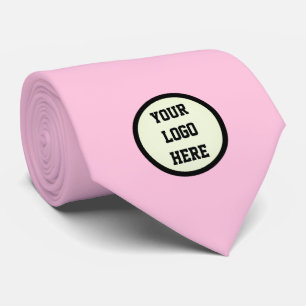Custom Logo Company Pink Business Corporate Tie