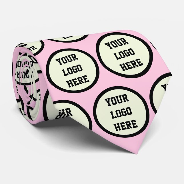 Custom Logo Company pink Business Corporate Tie (Rolled)