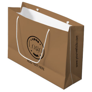 Custom Logo   Company Professional Business Brown Large Gift Bag