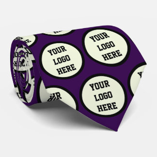 Custom Logo Company Purple Business Corporate Tie