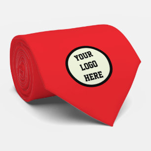 Custom Logo Company Red Green Business Corporate Tie