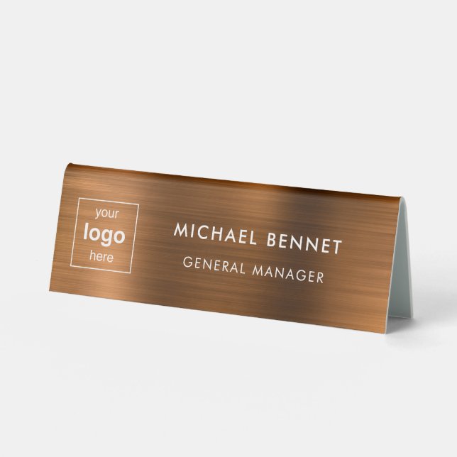 Custom Logo Copper Brown Professional Business  (Front)