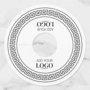 Custom Logo Corporate Event Black & White Classic Wine Glass Tag