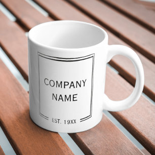 Custom Logo - Corporate Office Gift Promotional - Two-Tone Coffee Mug