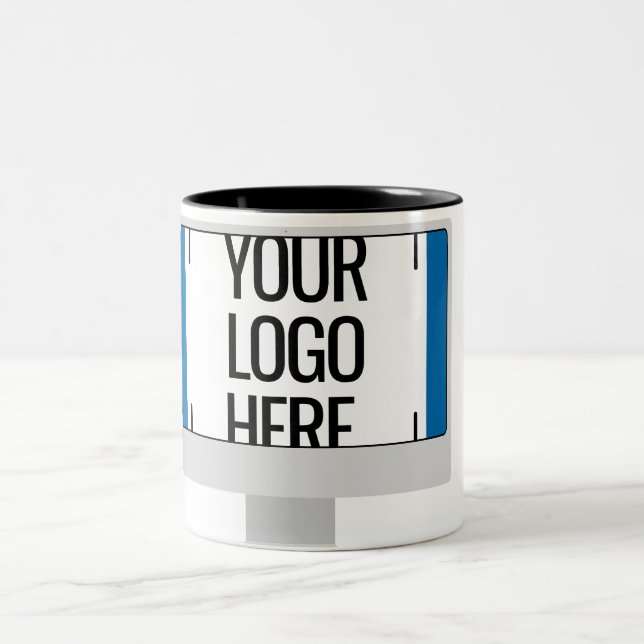 Custom Logo Design, Company Logo, Team Logo, Perso Two-Tone Coffee Mug (Center)