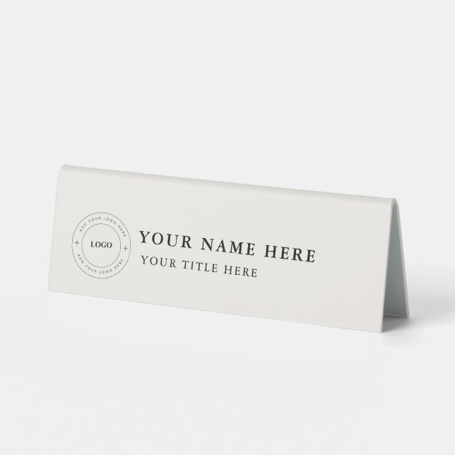 Custom Logo Desk Nameplate Table Tent Sign (Back)