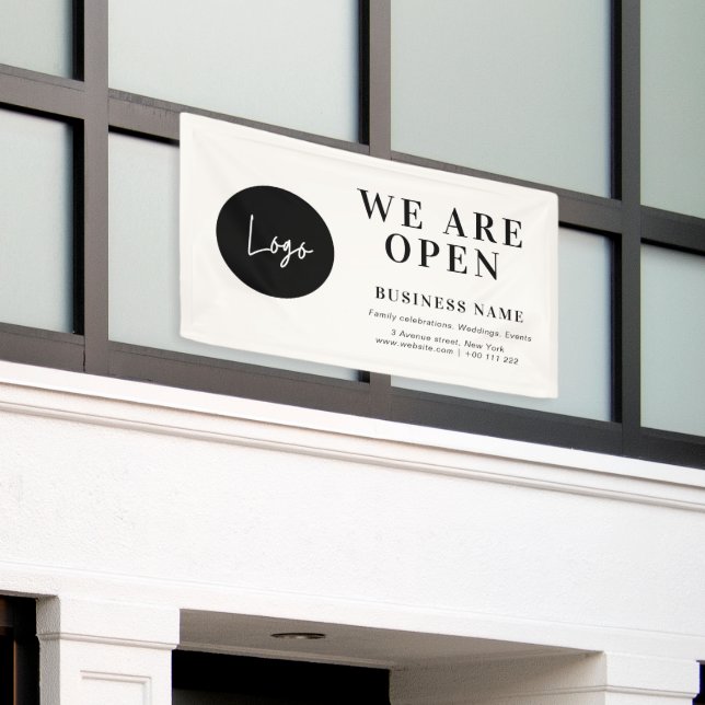 custom logo detail business shop banner (Outside Building)