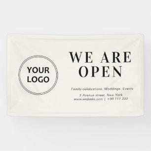 custom logo detail open business shop banner
