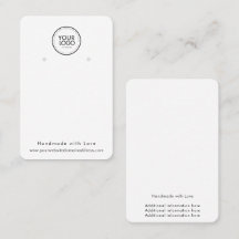 Custom Logo Earring Display Business Card