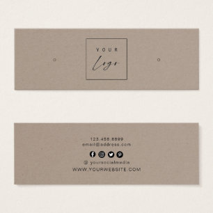 Custom Logo  • Earring Hoops Studs Display Card  