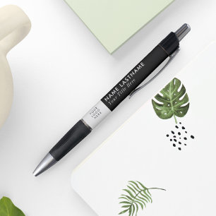 Custom Logo Elegant Black White Name Title