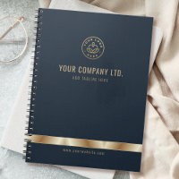 Custom Logo Elegant Blue Gold
