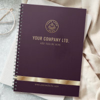 Custom Logo Elegant Burgundy Red Gold