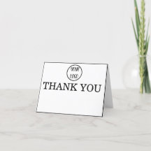Custom Logo Elegant Modern Thank You Card