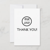 Custom Logo Elegant Modern Thank You Card